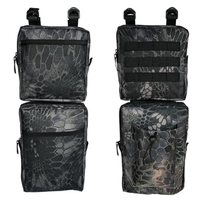 2 Pack ATV Fender Bags, Detachable Saddle Bag ATV Gear Bags Water-resistent Motorcycle Bag Compatible with Sportsman Scrambler TRX FourTrax Outlander Grizzly UTV Hanging Storage Bag Phython - color: Camo Phython