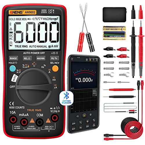 ANENG Bluetooth Multimeter, TRMS 6000 Count Auto Range AC/DC Digital Tester