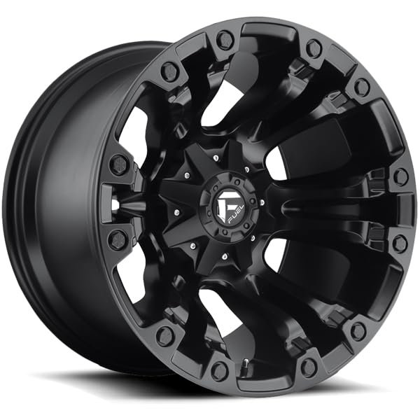 FUEL Vapor BD-Matte BLK Wheel with Painted (20 x 12. inches /5 x 139 mm, 1 mm Offset)