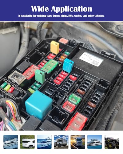 10A Low Profile Mini Fuse Kit– Automotive 10A ATM Manual Reset Circuit Breaker Fuses for Boat, RV, Car, Truck, DC 12V/32V 10 Amp Manual Resettable Blade Assortment Kit with Resettable Fuses - style: Manual-E79-10A