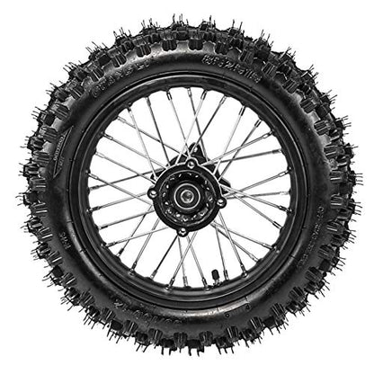 60/100-14 Front & 80/100-12 Rear Disc Brake Wheel Rim Tires With 15 Bearing for Pit Dirt Bike