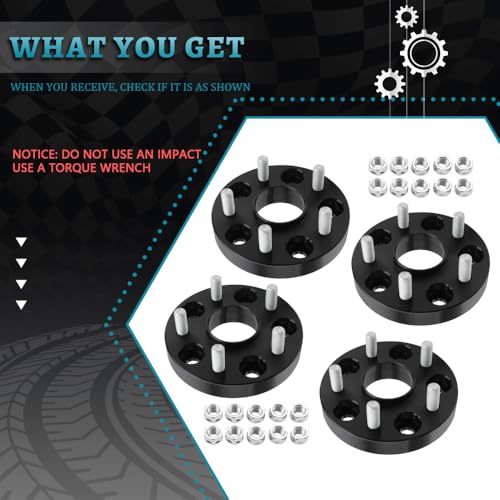 IRONTEK 5x120mm Wheel Spacers Compatible for Tesla Model S/X; for Honda Civic Type R, Odyssey, Passport, Pilot; for Acura RL, RLX, TL, TLX,Forged 1 inch Thread Pitch M14x1.5 Hub Bore 64.1mm 4PCS - size: 5x120-1in-4PCS