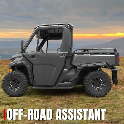 A & UTV PRO Sport Fender Flares for 2016-2025 Can-Am Defender Accessories Max/HD10/HD8/HD7/HD5 Extended Mud Flaps Front Rear Mud Guards Replace OEM #715003898 - size: Replace OEM #715003898