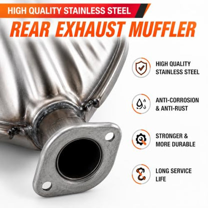 53893 Rear Exhaust Muffler for 2011-2014 Hyundai Sonata 2.0L/2.4L Left HS08 - size: Sonata''SIZE