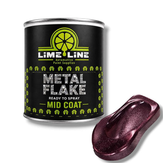 LiME LiNE Automotive Metal Flake Midcoat - No Reducer Needed (Pink, 1 Pint) - color: Pink, size: 16 Fl Oz (Pack of 1)