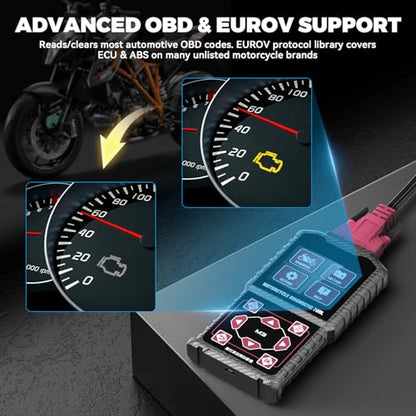 MRCARTOOL M3 OBD2 Motorcycle Scanner Tool with Euro-5 Cable