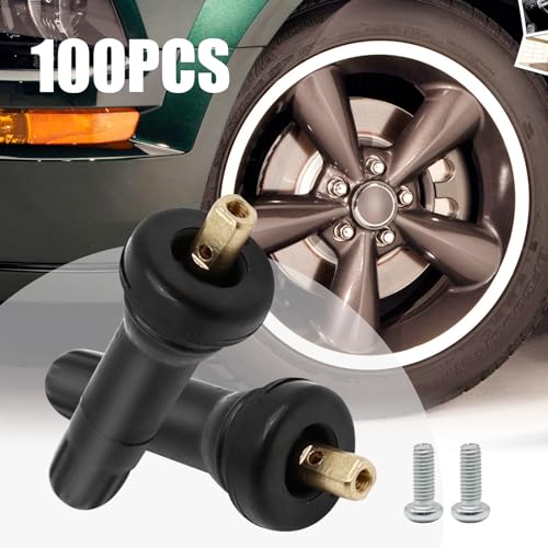 100Pcs 17-20008 TPMS Tire Pressure Sensor Valve Stem 20008 20018 Replacement for GMC Cadillac Chevy Ford Dodge Silverado and More