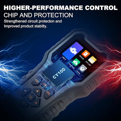 Car Code Reader OBD2 Scanner for Check Engine Light Oil Reset OBDII Scan Tool Diagnostic Tool Reset Fix Clear Fault Code Readers for Cars 1996+ - color: Black