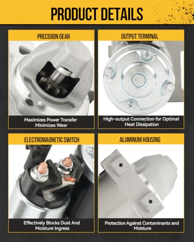 KAC 19129N Starter Compatible with Chevrolet Camaro 2010-2015 6.2L,1.4KW