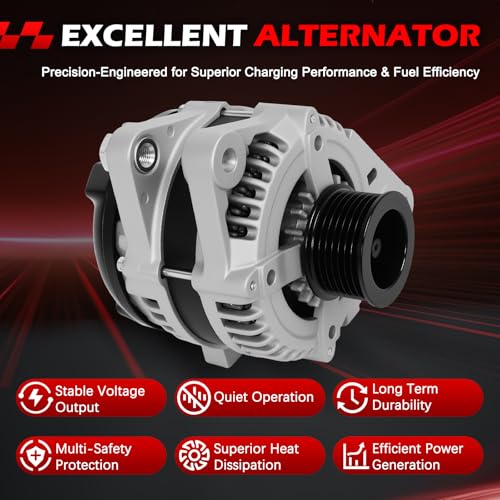 11138 Alternator 12V 100A Fits for Tacoma 2005-2015 V6 4.0L, Tundra 2006-2010, Alternator Replace OE 270600P030, 1042104230, 11138R, 2905206, AND0336 - size: 11138 | 100A