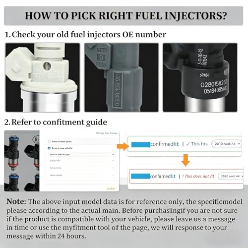 Fuel Injectors Compatible with Ford F150 Truck 2011-2016, Expedition Lincoln Navigator 2015-2017 3.5L V6 EcoBoost Turbo, Replace BL3Z9F593A BL3Z-9F593-B, Fuel Injection Set of 6