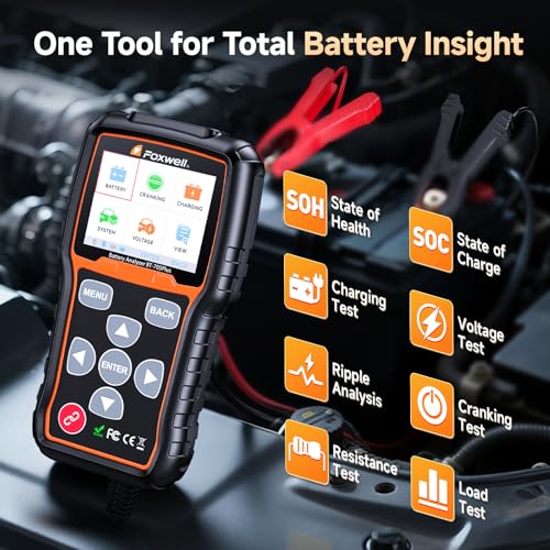 FOXWELL BT705Plus Car Battery Tester 24V 12V Load Tester, Alternator Tester
