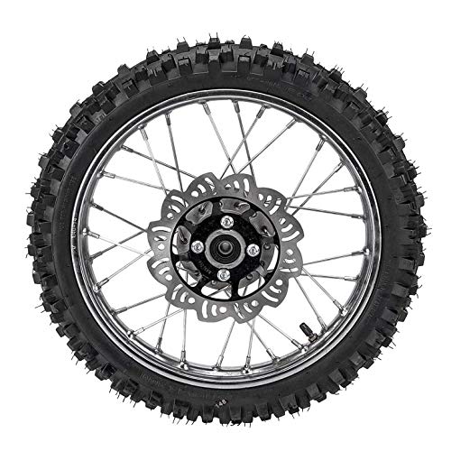 TDPRO Front 60/100-14 & Rear 80/100-12 Wheel Rim With 12mm Bearing & Front Rear Hydraulic Master Cylinder & Sprocket and Brake Disc Rotor Assembly for Dirt Pit Bike
