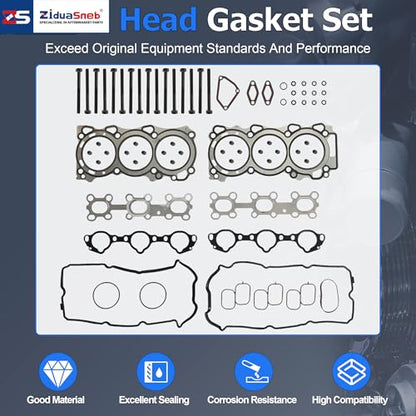 VQ40DE Head Gasket Set Timing Chain Kit Oil Pump Fit For Nissan 4.0L 05-15