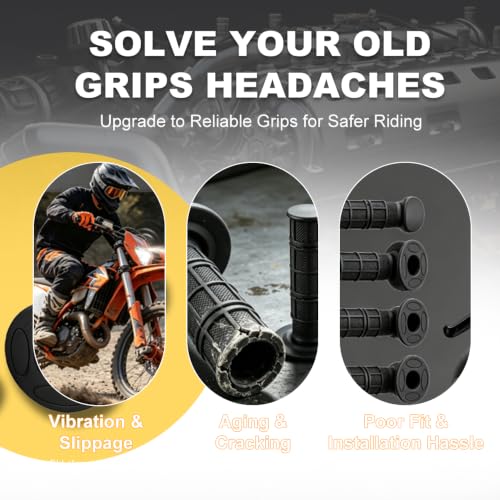 7/8" Motorcycle Hand Grips - size: 22mm