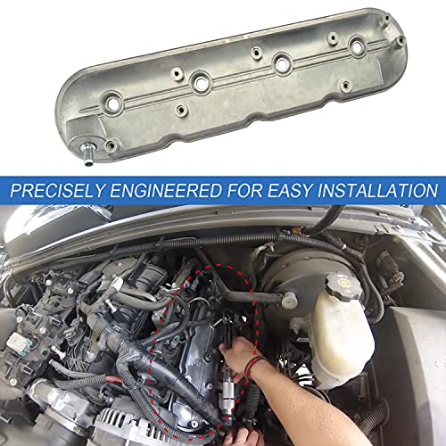 Driver Side Valve Cover with Gasket, Bolts Compatible with 1999-2010 Chevy Silverado, Suburban, Tahoe, Trailblazer, GMC Sierra, Yukon Cadillac Escalade, Pontiac 4.8L 5.3L 5.7L 6.0L 6.2L Part# 264-965