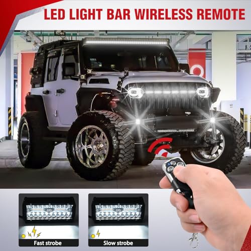 Nilight 14AWG Remote Wiring Harness Wireless Strobe 5Pin Switch 1Lead - color: 14AWG-1 Lead Remote +Flash +5PIN Switch