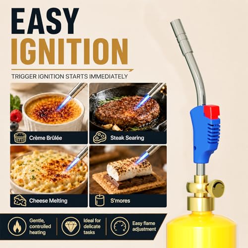 Mapp Gas Torch Head, 360° Rotatable Propane Torch, Welding Torch - color: Blue