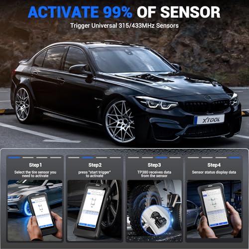 XTOOL TP380 TPMS Programming Tool & OBD2 Scanner, Diagnostic Scan Tool