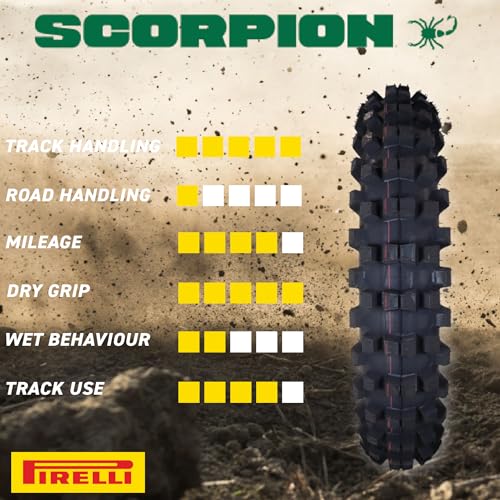 Pirelli MX32 Mid Soft 110/90-19 62M Rear Tire - DOT Dual-Sport/Enduro