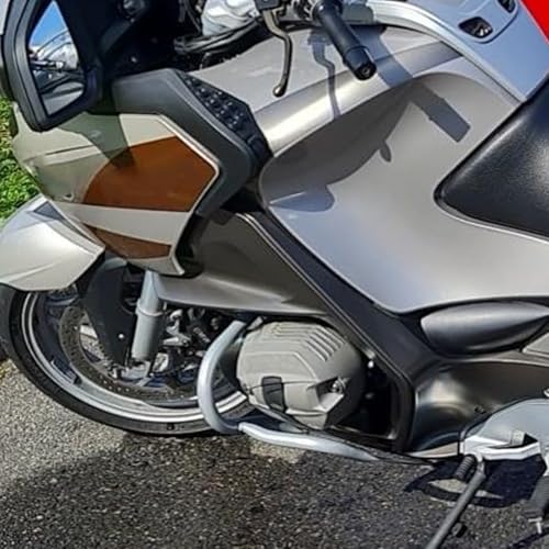 Worldmotop Engine Guard Highway Crash Bar Protector Replacement for BMW R1200RT R 1200RT 2004-2013 (Front-Sliver) - size: Front-sliver