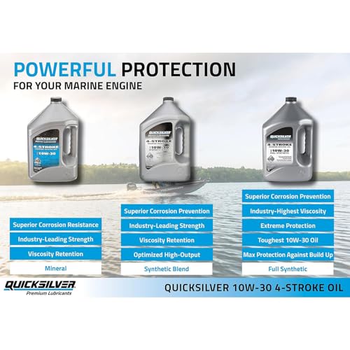 Quicksilver 10W-30 Marine Engine Oil - style: Mineral