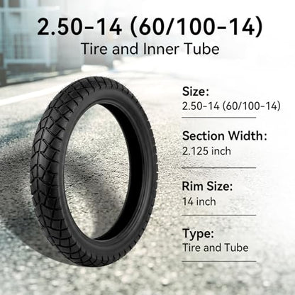 2.50-14 Dirt Bike Tire and Inner Tube Set 60/100-14