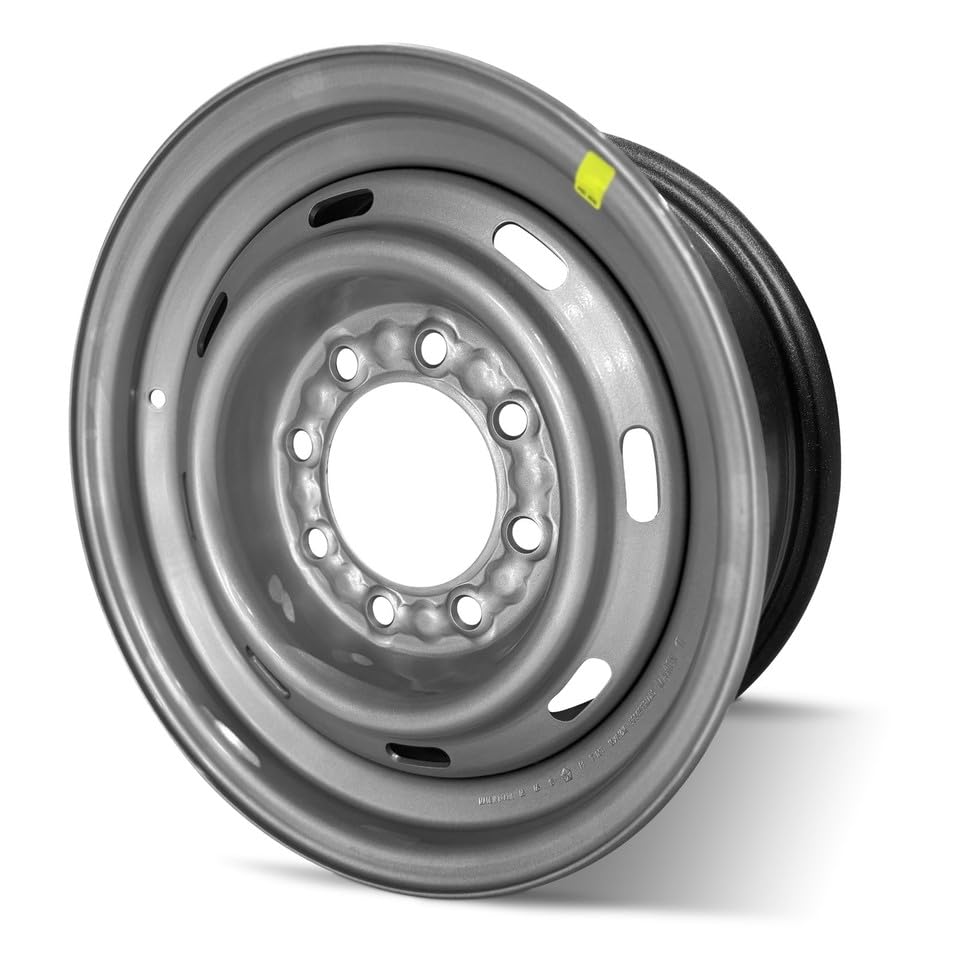 16 x 6.5 in Aluminum Wheel Rim 8 Lug 165.1mm 26mm Offset 121.3mm CB| Powder-Coated Silver Silver finish Fits Dodge Ram 1500 Van 1998-2003 | New OEM Surplus | 5CL04P4A - size: 16x6.5 - OEM Surplus