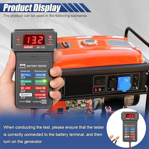 12V Car Battery Tester, Car Alternator Charging System Analyzer