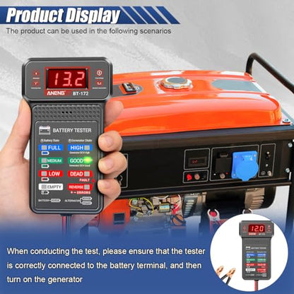 12V Car Battery Tester, Car Alternator Charging System Analyzer