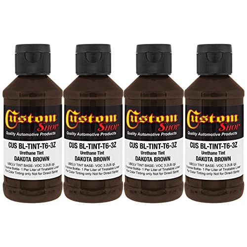 Custom Coat 3 Ounce, Dakota Brown, Bed Liner Tint Concentrate, 4 Pack - color: Dakota Brown, size: 3-Ounce (Pack of 4)