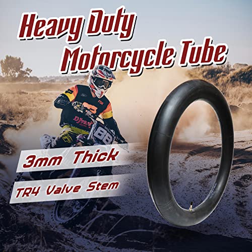 PIVOTRAX-110/90-19 (4.50 X 19) or 120/90-19 Heavy Duty Motorcycle Tube - 3mm Thick - TR4 Valve - size: 110/90-19 (4.50 X 19)