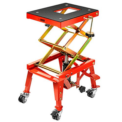 VIVOHOME 350 Lbs Heavy Duty Hydraulic Motorcycle Lift Jack - color: Red