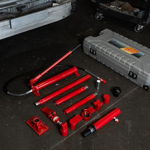Stark 10 Ton Porta Power Hydraulic Jack Ram Automotive Car Autobody Frame Repair Tool Equipment with Case