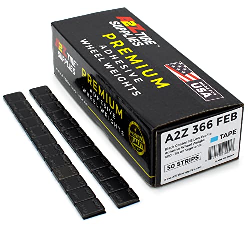 600 Pieces Black Adhesive Wheel Weight, 3 oz 50 Strips 1/4oz Each