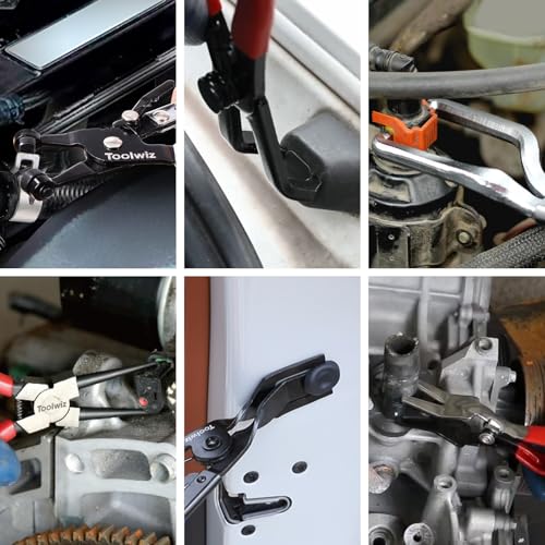 Toolwiz 6 pcs Fuel Line Pliers Set, for Automotive Repair with Storage Bag - style: 6 Pack
