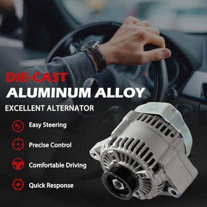13743 Alternator 95Amp 12V Compatible with 1997 1998 1999 2000 2001 Honda CR-V OE 1022111260, 1022111270, 113628, 12082, 1212201ND, 1226101ND - size: 13743 | 95A