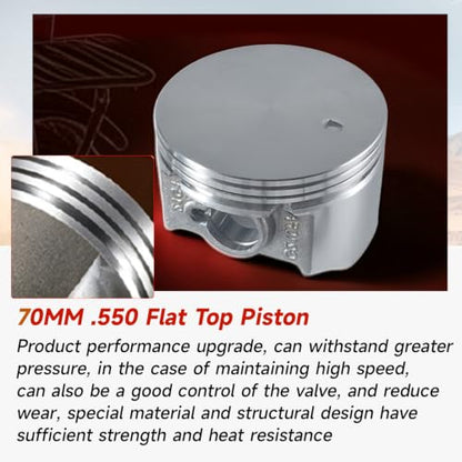 212 Nonhemi .265 Camshaft and 3.308" Connecting Rod Flywheel w 70mm Piston