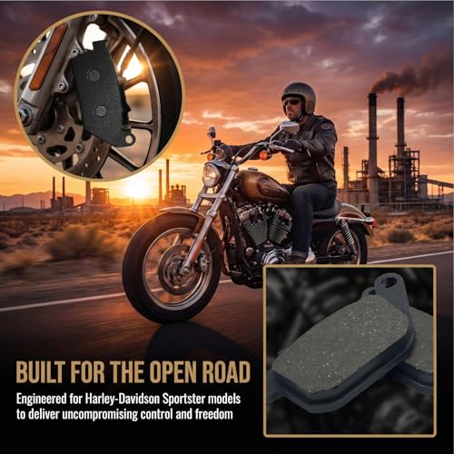 Front and Rear Brake Pads for Harley Davidson Sportster 1200 XL1200C Custom