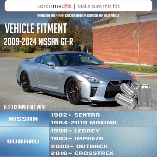 Wheel Accessories Parts 20 Pcs M12x1.25 12x1.25 Thread Car Spline 1.38" 35mm Long Lug Nuts Chrome Spline Hex Fits Most Subaru Pass Cars ｜ Nissan Pass Cars - color: Chrome, size: 20 Pcs, style: Spline