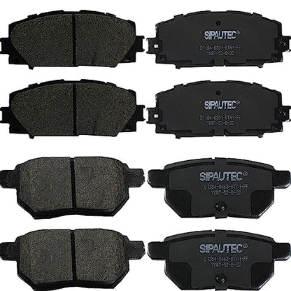 SIPAUTEC-8pcs Front and Rear Ceramic Disc Brake Pads Set Replacement For 2017-2019 Toyota Prius Prime All Models JX1184 JX1354 - style: HR54F