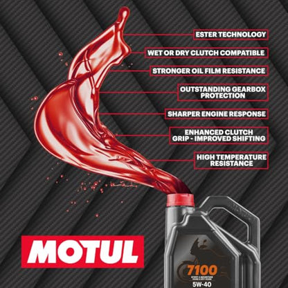 MOTUL 7100 Synthetic 5W40 Motor Oil 4L 104087 - color: 5W-40, size: 4L