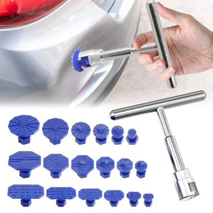Huli 18 PCS Car Dent Puller Kit, Paintless Dent Repair Tools for Car Body