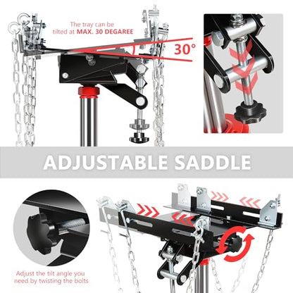 DNA Motoring Hydraulic Transmission Jack - 1 Ton 2204 lbs Capacity High Lift Telescoping Floor Jack Stand,33.2"-69.6" Lifting Range,TOOLS-00319 - style: 1 Ton