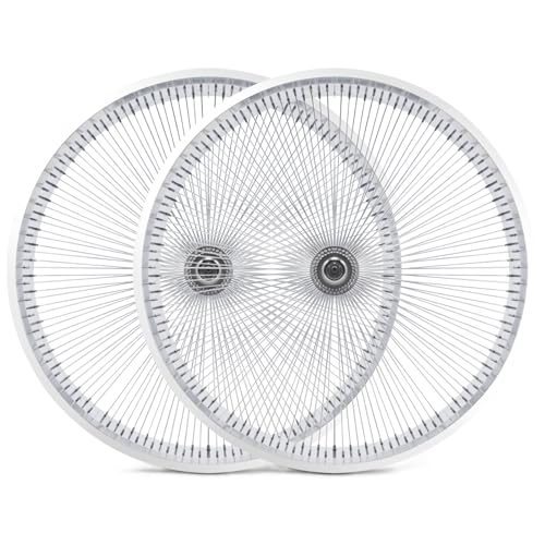 TRACER 140 Spoke 7-speed Bike Rim 26"*3.0 Cruiser Bicycle Disc Brake Wheelset, Polish Front and Rear Rims Set (polish) - style: 7p 26" 3.0 Disc Brake Polish