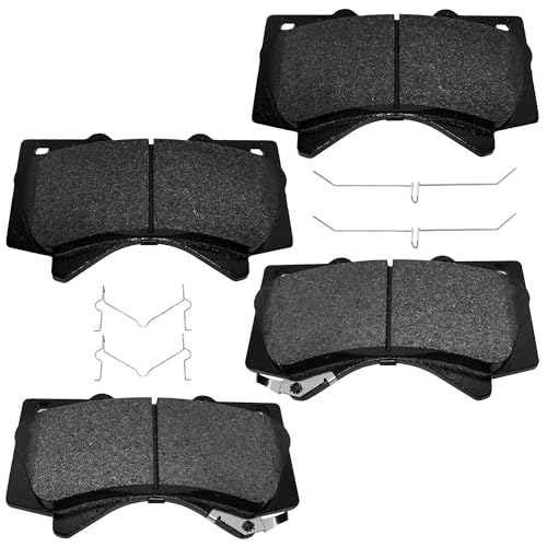 Front Brake Pads Set Compatible with Le-xus LX570, Toyota Land Cruiser Sequoia Tundra Automotive Replacement Brake Pads Semi-Metallic D1303 - style: D1303