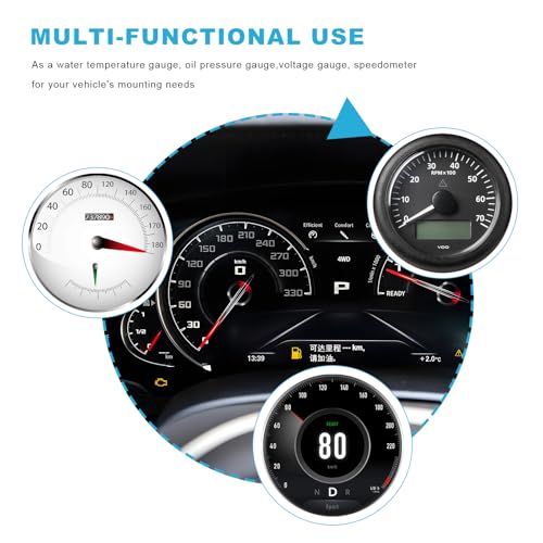 2 PCS Single Gauge Mounting Panel, 2.1 Inch Single Hole Automotive Meter Gauge Pillar Mount Pod Holder, Metal Dashboard Gauges Mounting Panel Bracket for Cars Trucks Boats - color: 2 PCS
