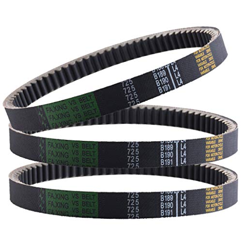 3 Pcs Go Kart Drive Belt 725,Drive Belt Clutch Replacement for Hammerhead 80T TrailMaster Mid XRX Mud Head Go Kart 6.5HP Engine 30 Series(Go-Karts 9.110.018-9.100.018-725)