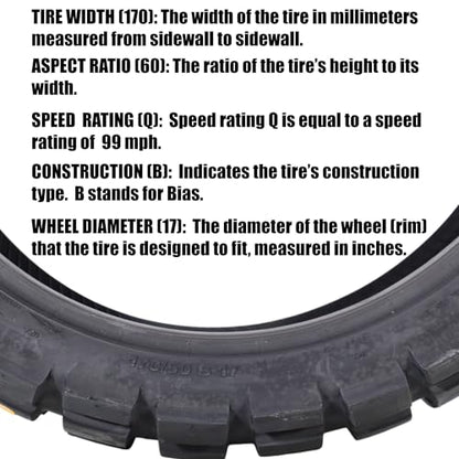 Continental TKC 80 170/60B17 M/C 72Q TL Twinduro Rear Motorcycle Tire - size: 170/60B17
