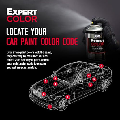 U-POL Expert Color Universal, Automotive Spray Paint, Metallic Black - color: Metallic Black